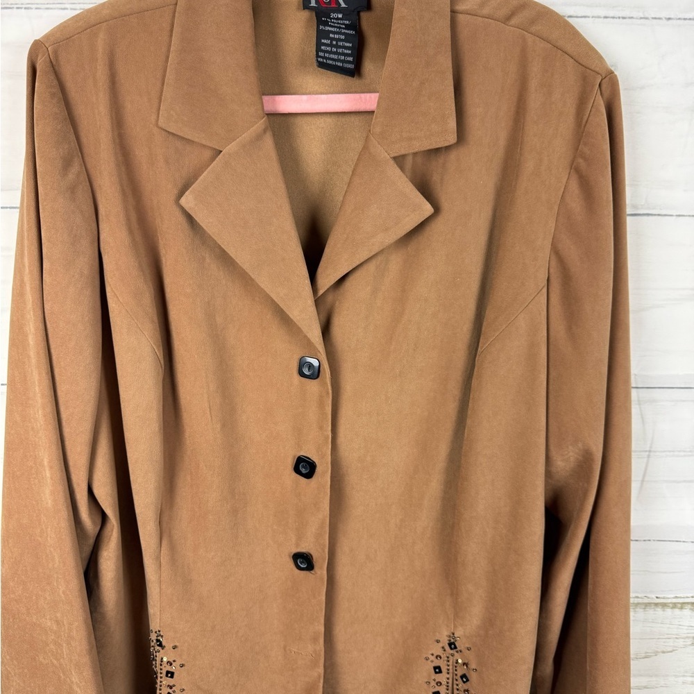R&J Classic Tan Blazer with Tailored Fit and Notched Lapels